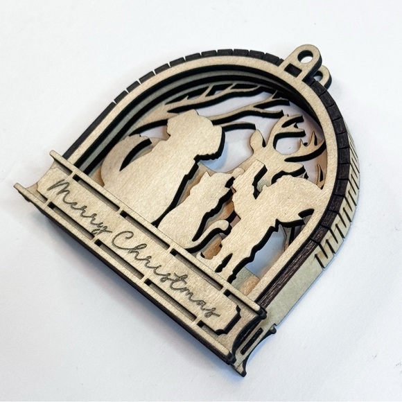 3/$20 Layered Wood Ornament – Selfie - Picture 3 of 7